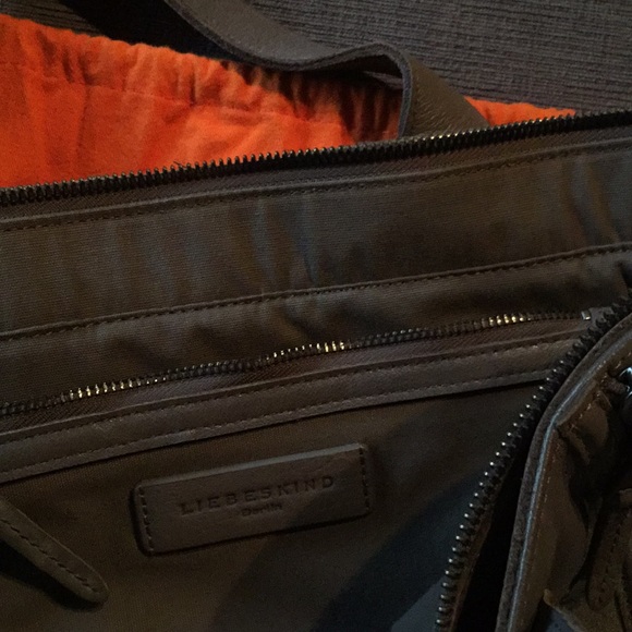 Liebeskind Calf Leather Grey Large Logo Tote - Picture 4 of 5